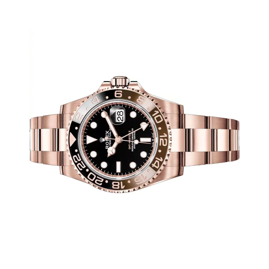 Luxury Dual Time Automatic Men’s Watch With Engraved 24-Hour Bezel