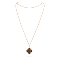 Magic Alhambra Black Pearl Clover Necklace