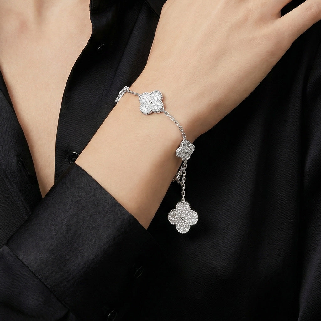 Magic Alhambra Five Motifs Clover Bracelet