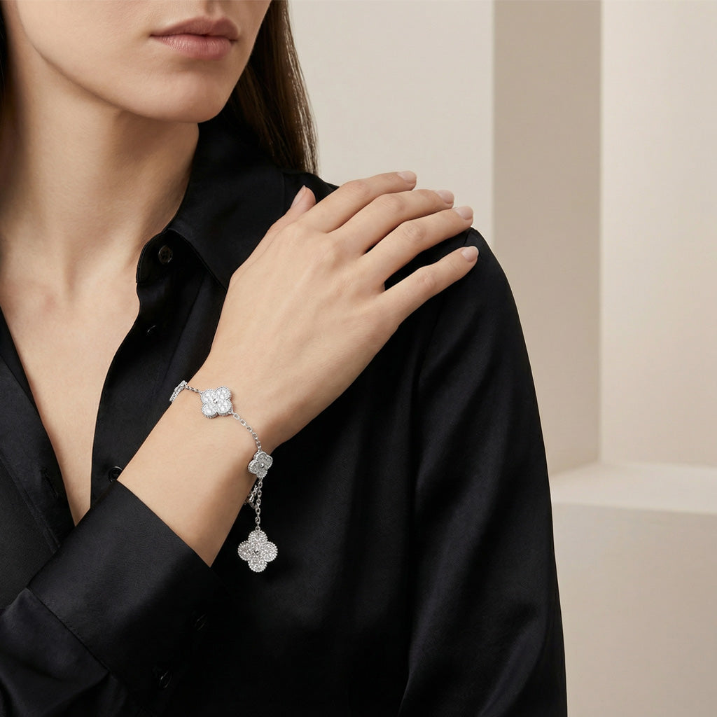 Magic Alhambra Five Motifs Clover Bracelet