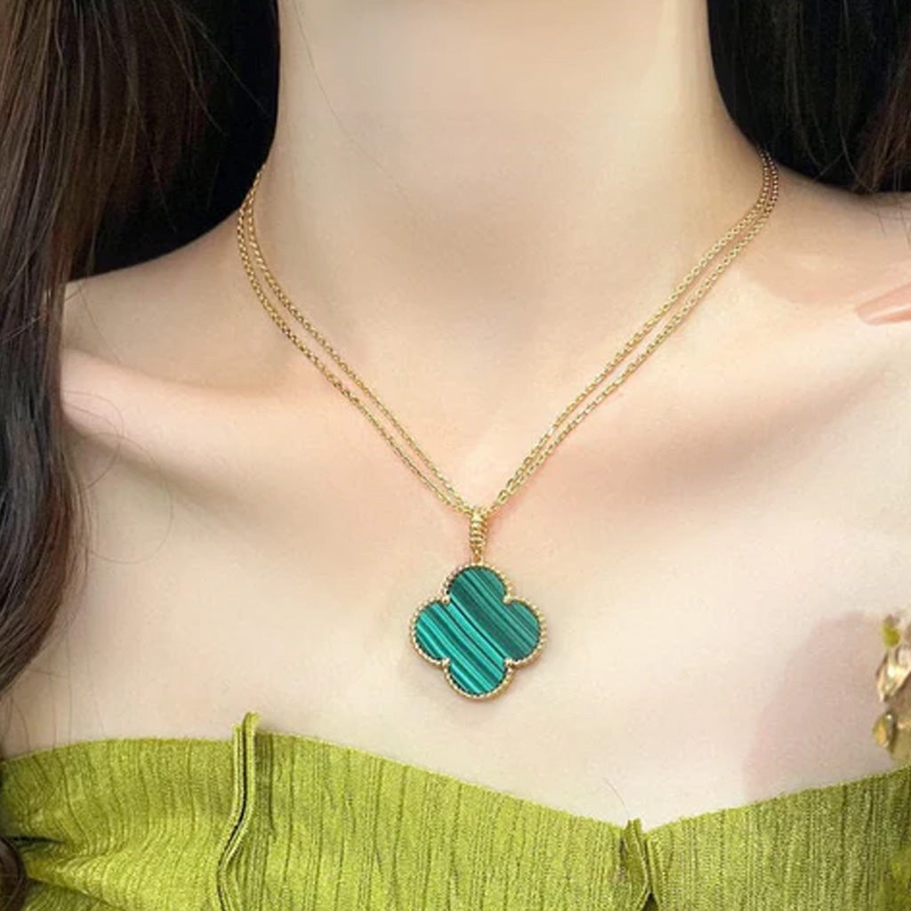 Magic Alhambra Malachite Necklace