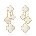 Magic Alhambra Mother Of Pearl Four Motifs Earrings