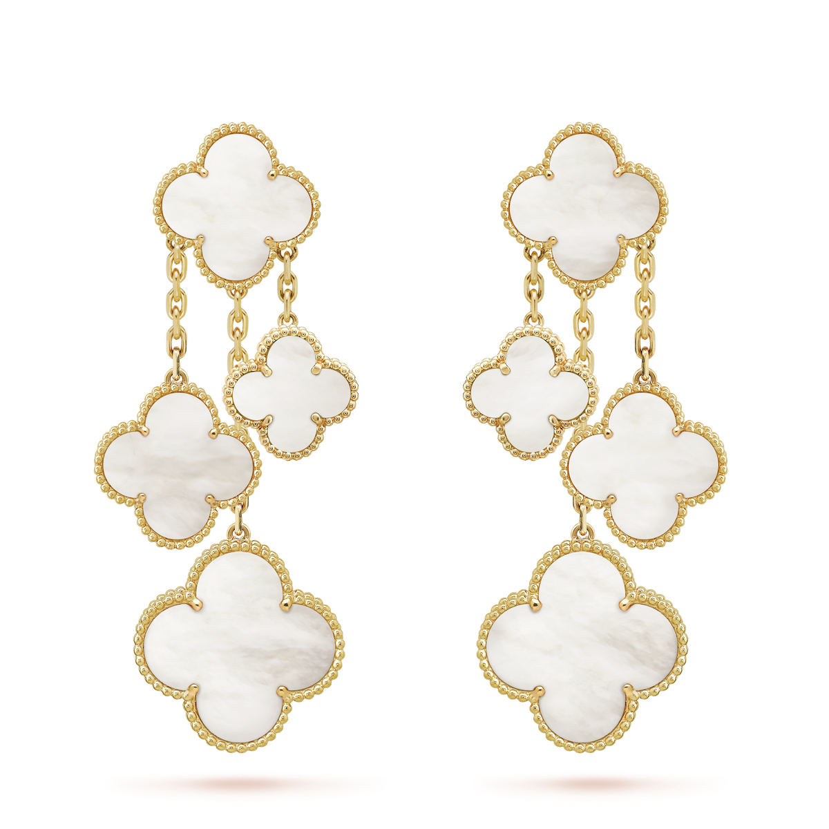 Magic Alhambra Mother Of Pearl Four Motifs Earrings