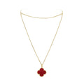 Magic Alhambra One Motif Carnelian Clover Necklace