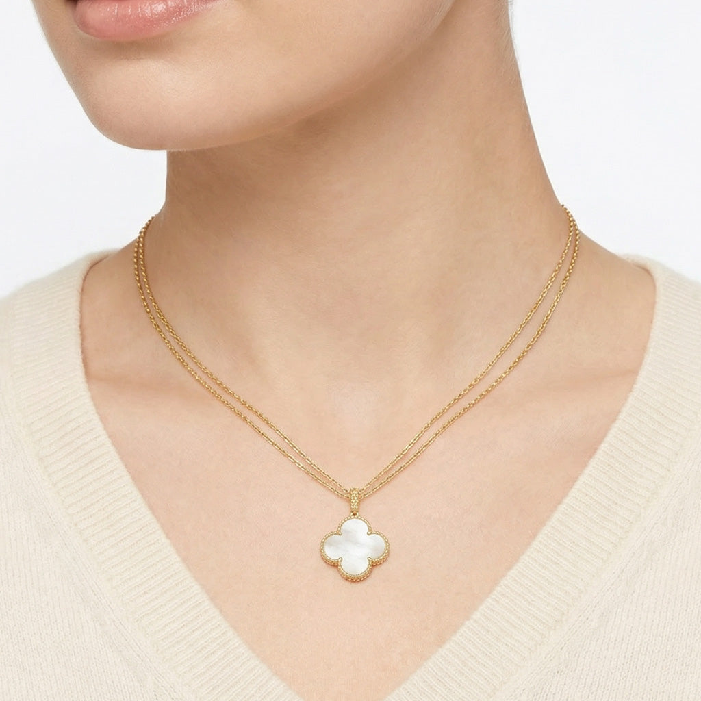 Magic Alhambra One Motif Pearl Necklace