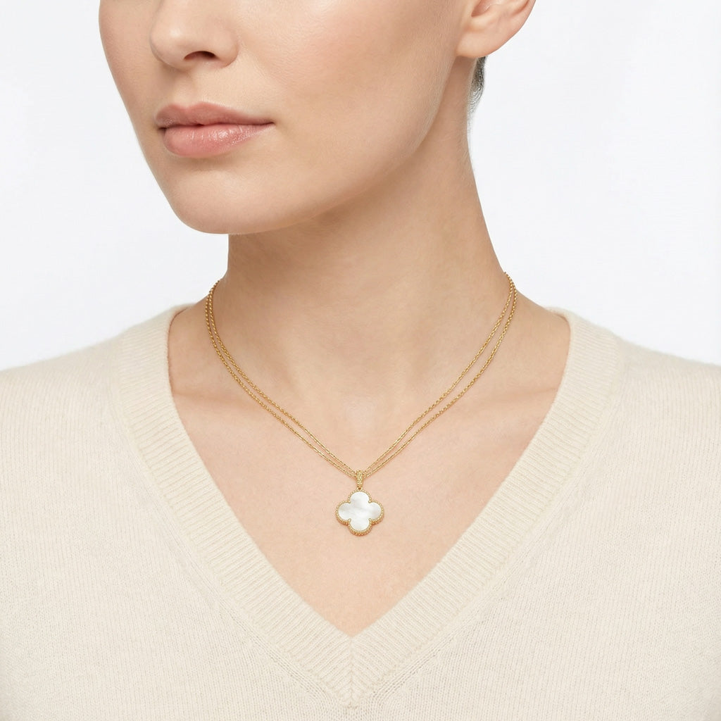 Magic Alhambra One Motif Pearl Necklace