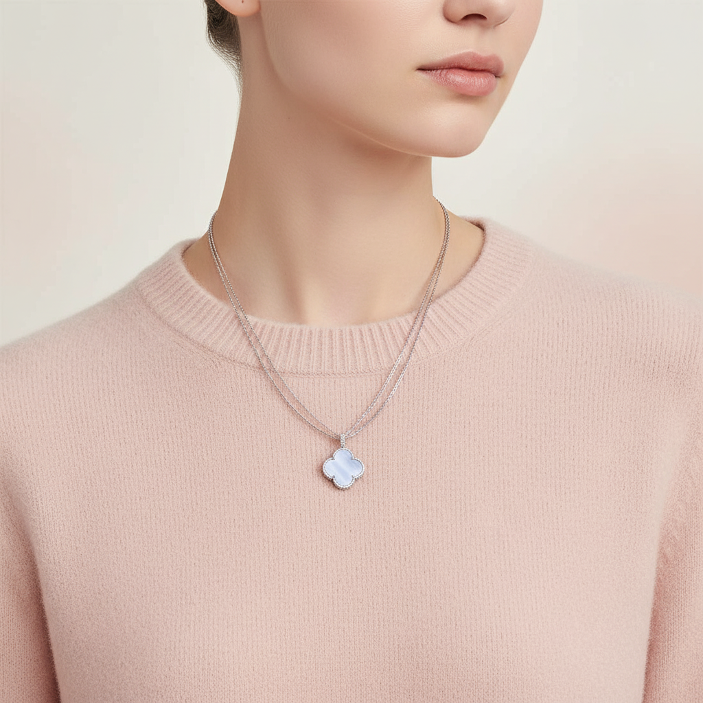 Magic Alhambra Purple Necklace