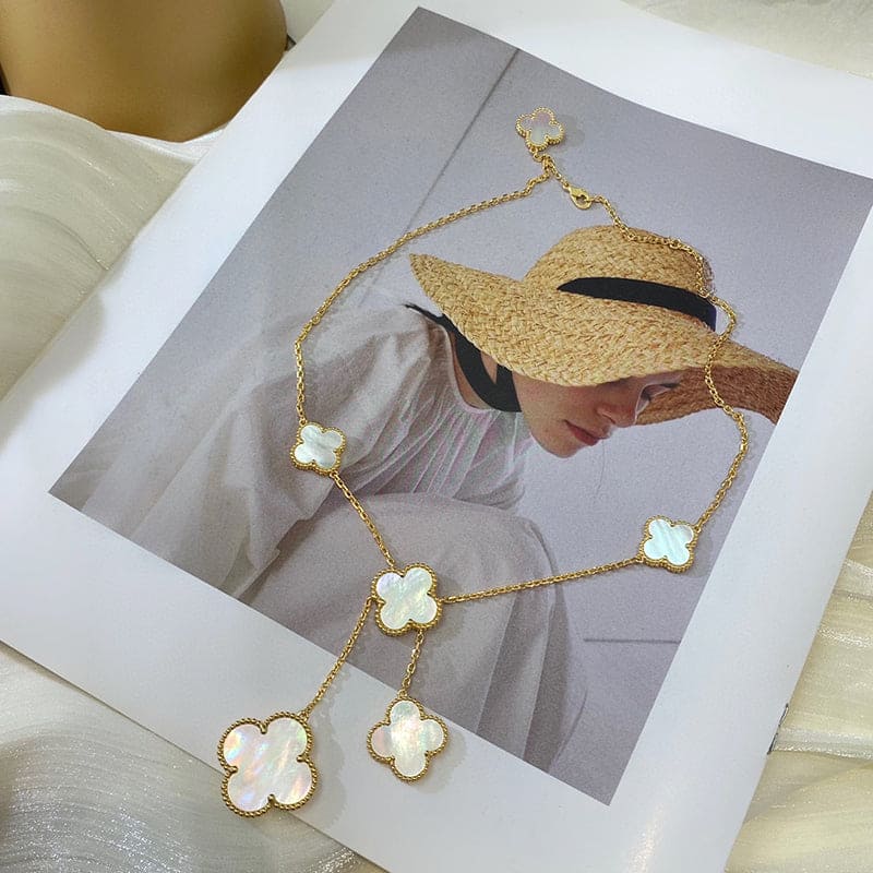 Magic Alhambra Six Motifs Mother Of Pearl Clover Necklace