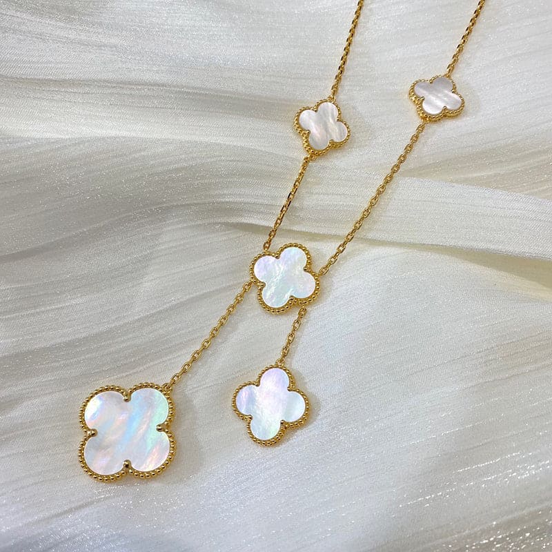 Magic Alhambra Six Motifs Mother Of Pearl Clover Necklace