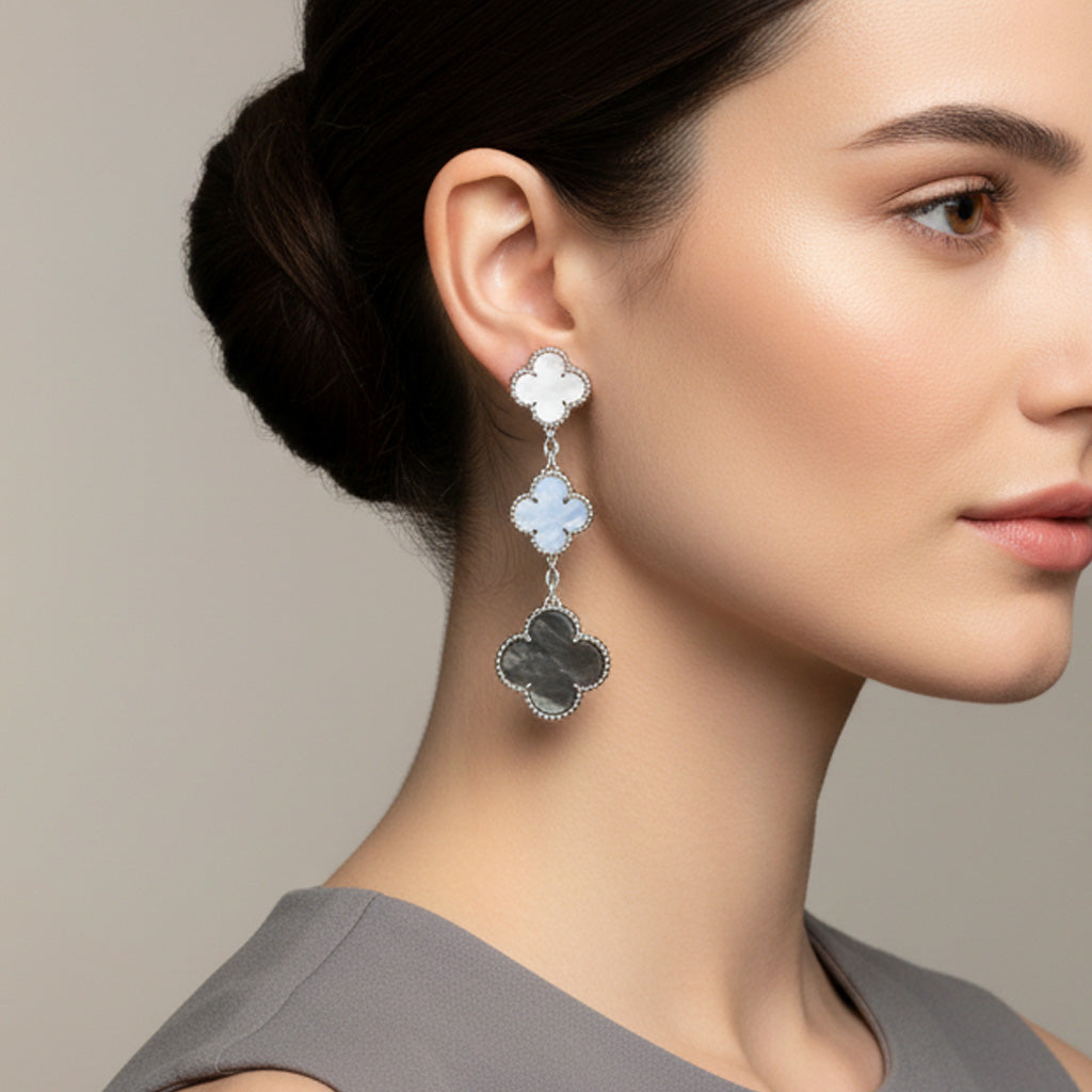 Magic Alhambra Three Motifs Earrings