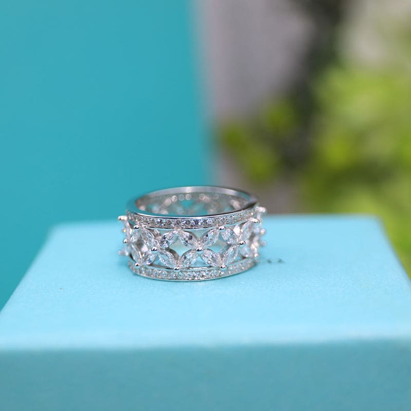 Marquise Victoria Wide Band Ring