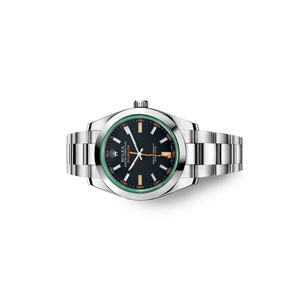 Milgauss Black Dial Green Sapphire Crystal Men's Watch