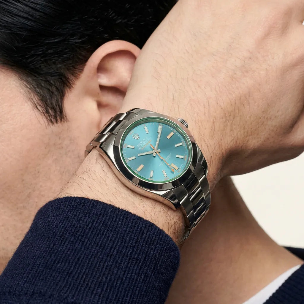 Milgauss Green Crystal Mens Watch