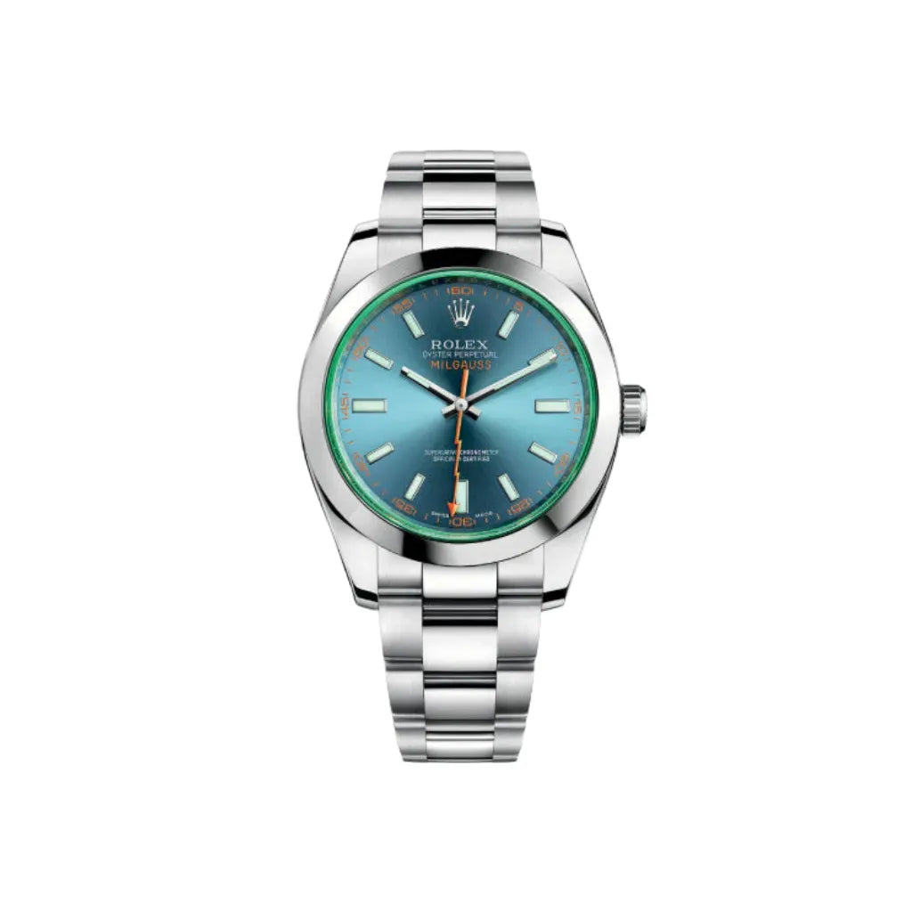 Milgauss Green Crystal Mens Watch
