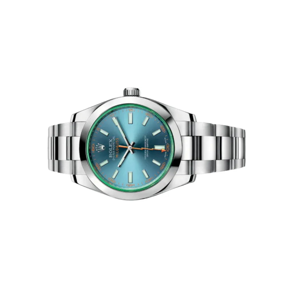 Milgauss Green Crystal Mens Watch