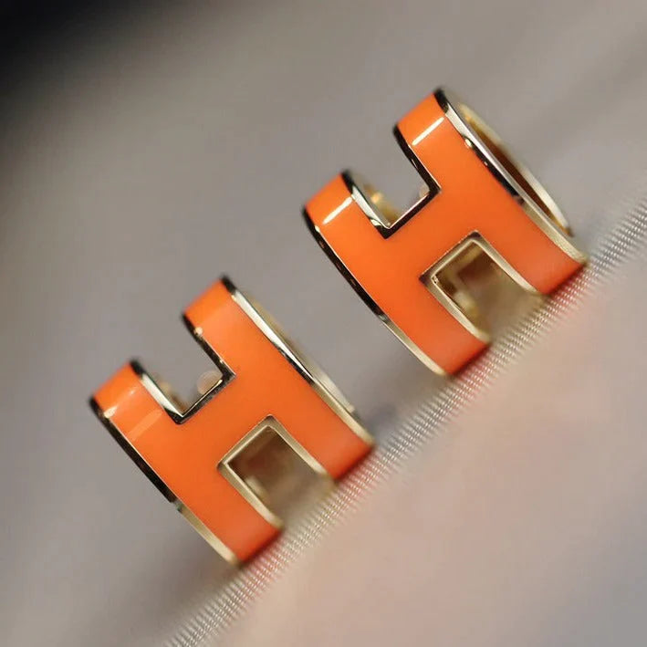 Mini Pop H Hoop Earrings