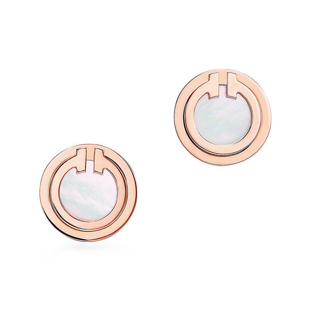 Mother Of Pearl Circle Earrings