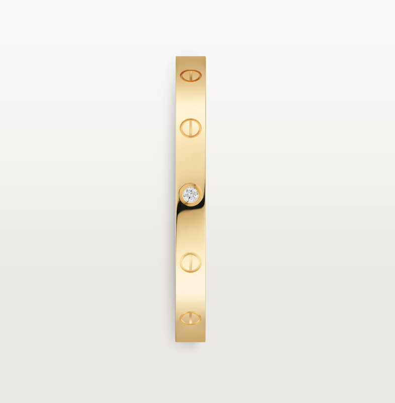 Open Cuff One Diamond Love Bracelet