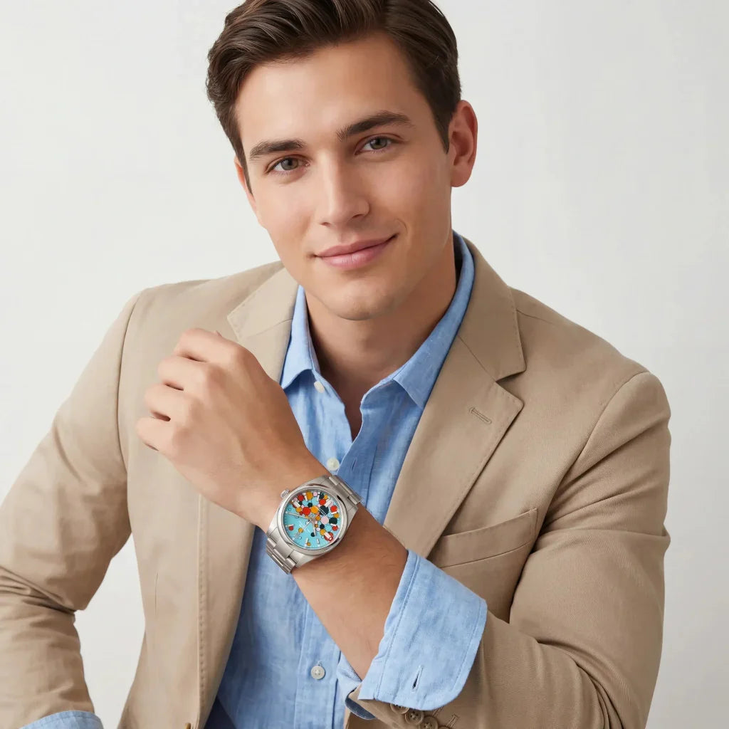 Oyster Perpetual Celebration Pattern Dial Automatic Chronometer Watch