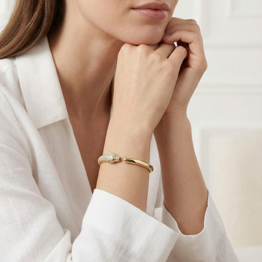 Panthère Pavé Sculptural Bracelet