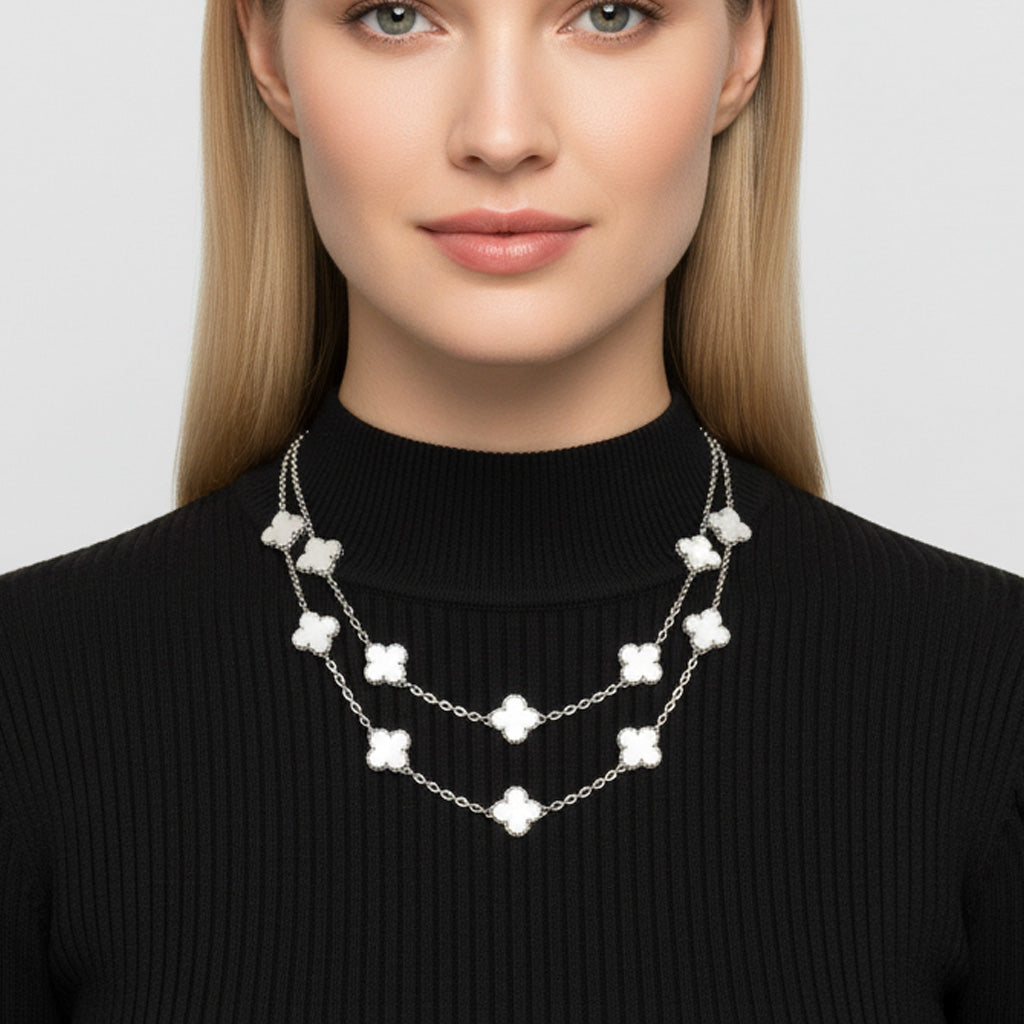 Pearl Vintage Alhambra 20 Motifs Long Necklace