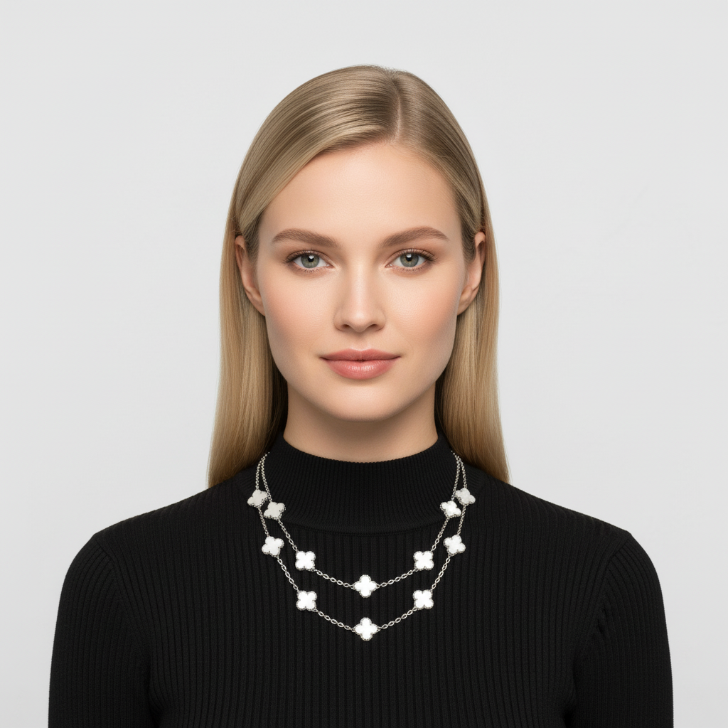 Pearl Vintage Alhambra 20 Motifs Long Necklace