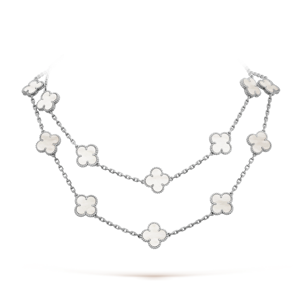 Pearl Vintage Alhambra 20 Motifs Long Necklace