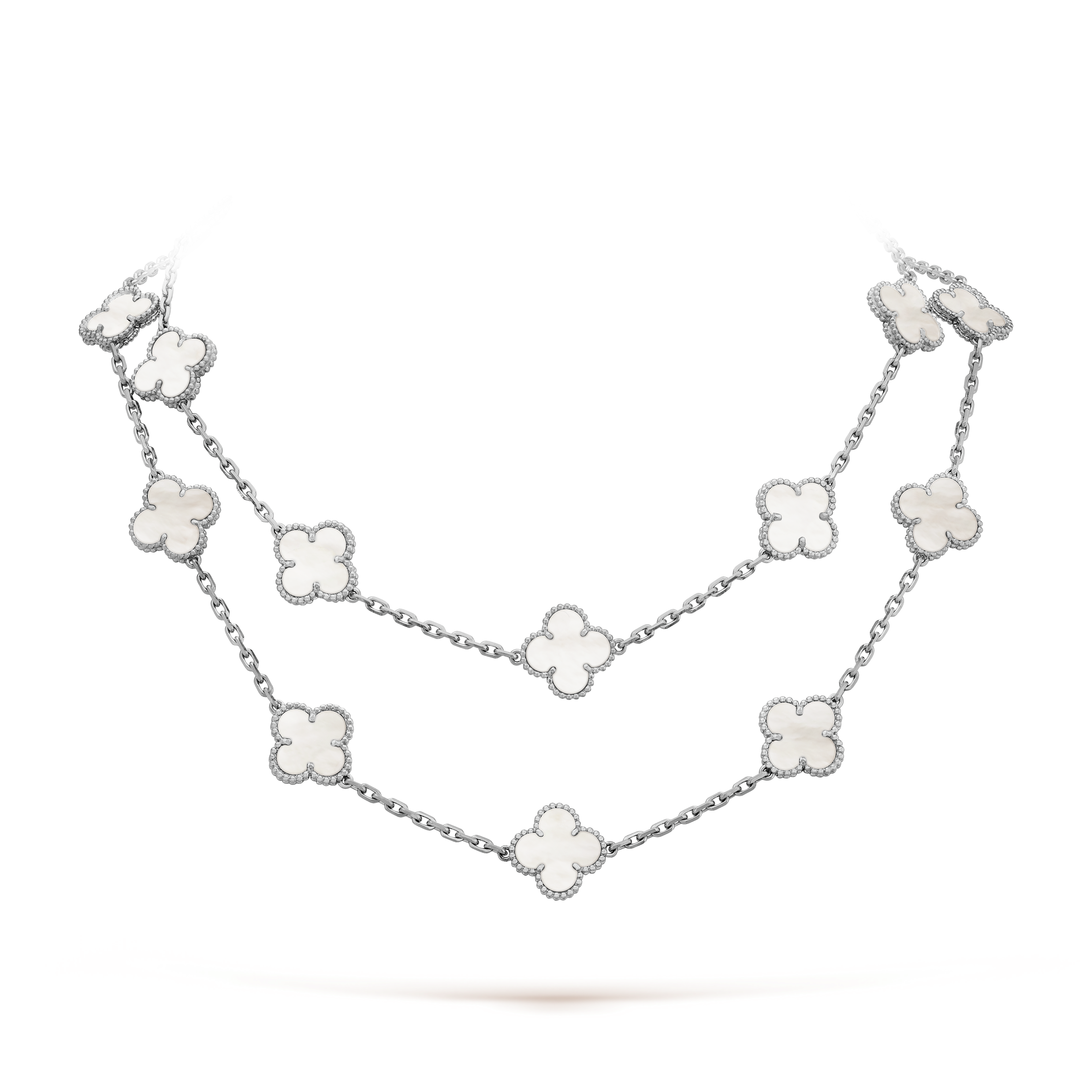 Pearl Vintage Alhambra 20 Motifs Long Necklace