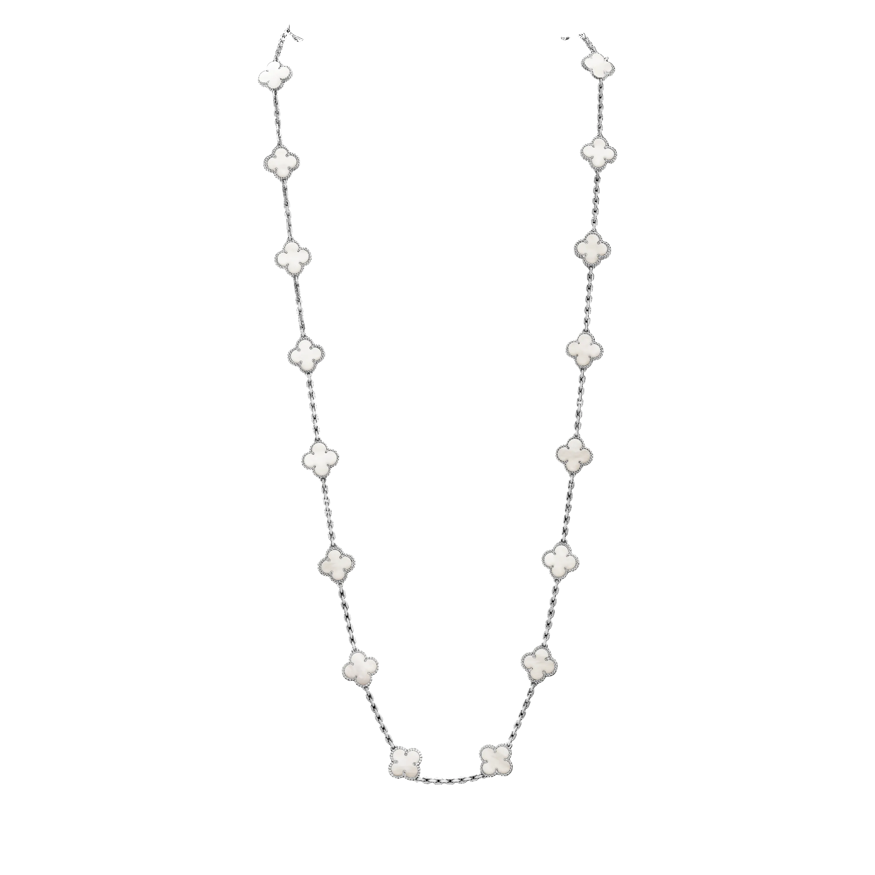 Pearl Vintage Alhambra 20 Motifs Long Necklace