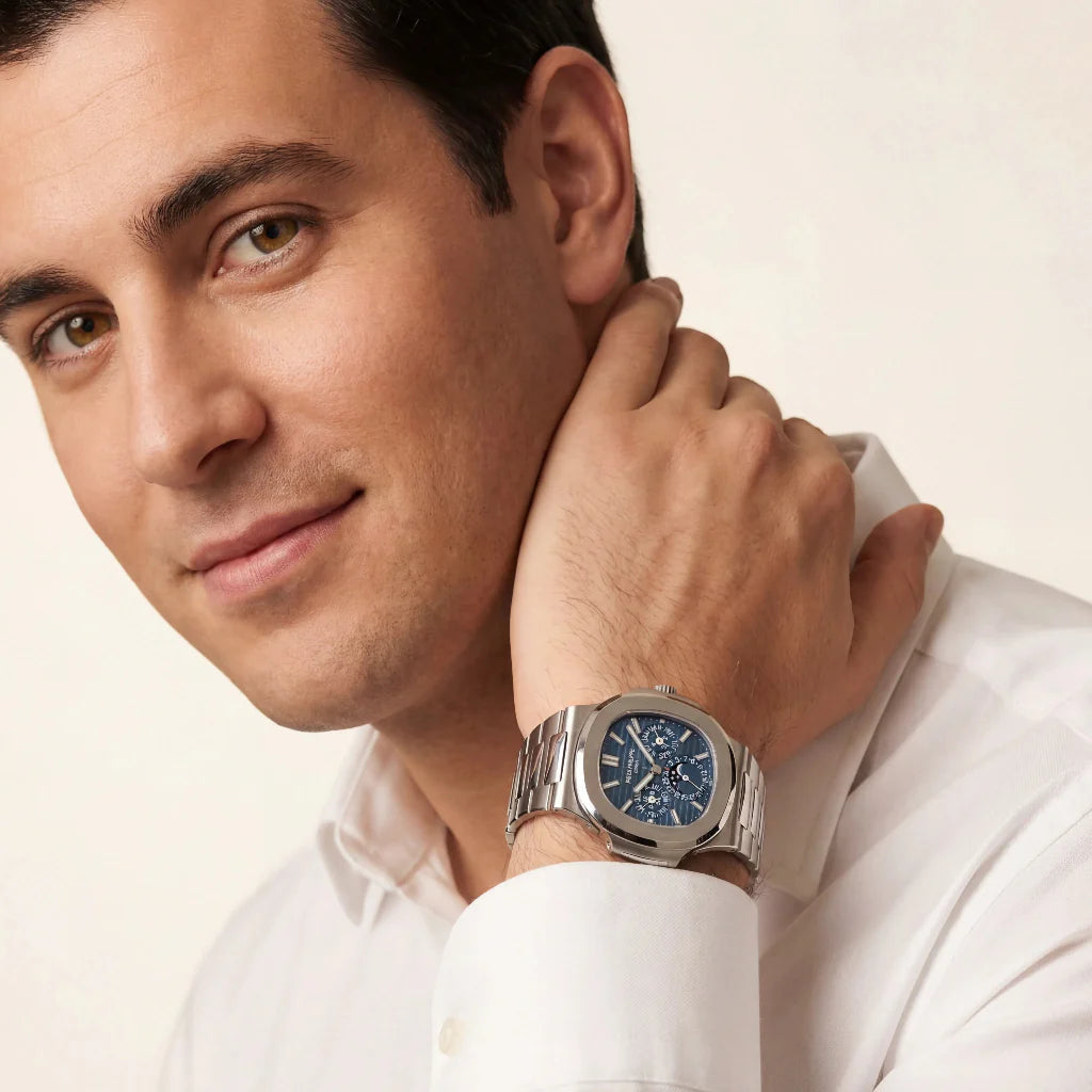 PP Blue Dial White Gold Bracelet Watch