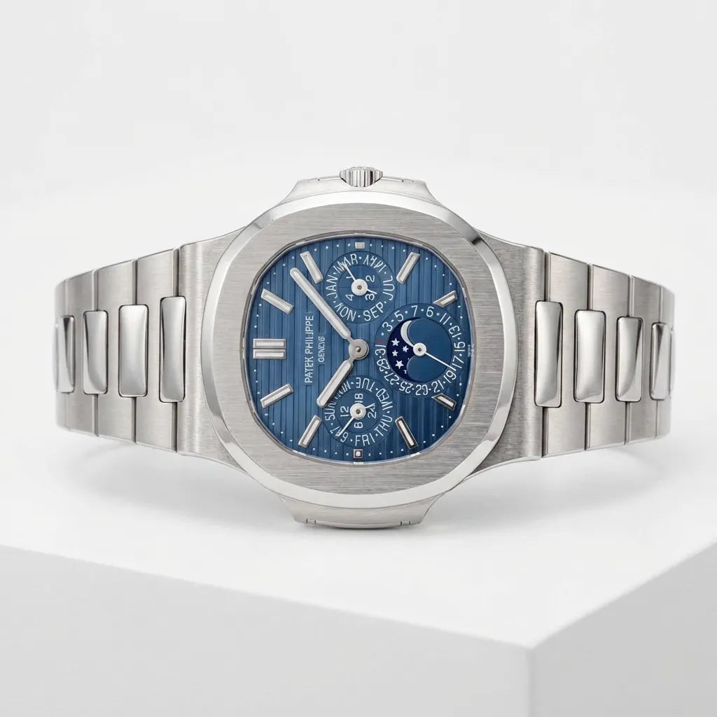 PP Blue Dial White Gold Bracelet Watch