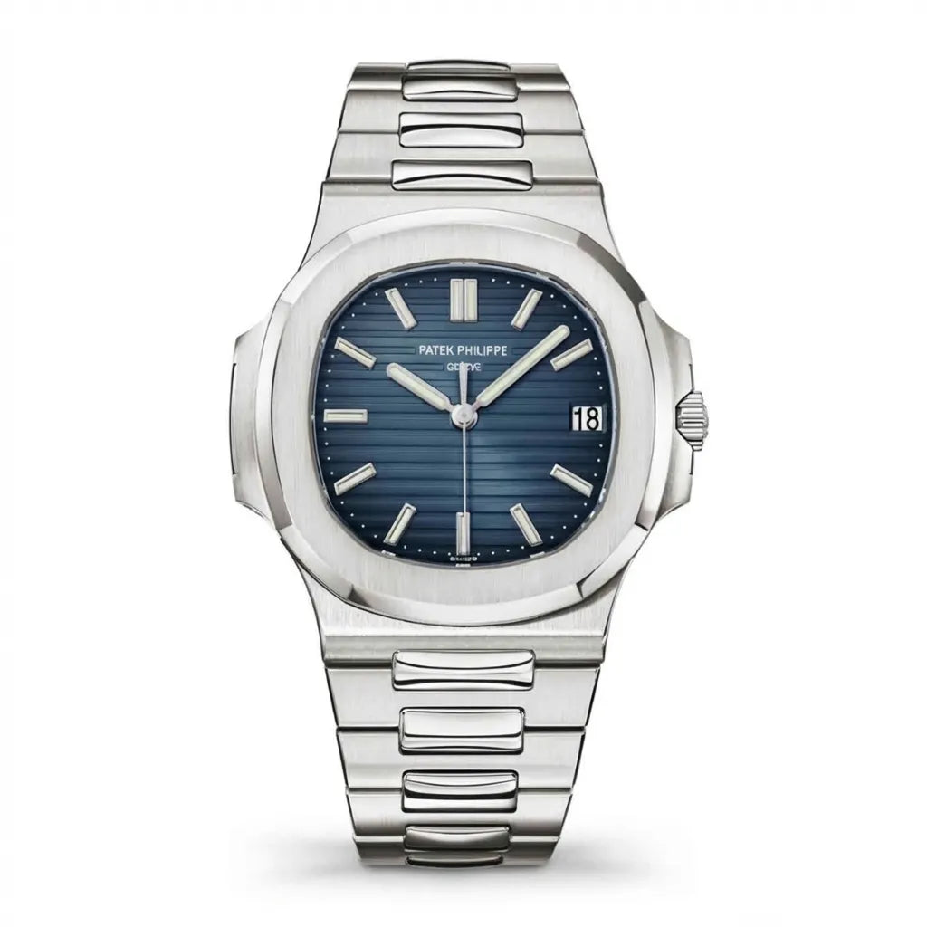 PP Blue Horizontal Dial Stainless Steel Bracelet Watch