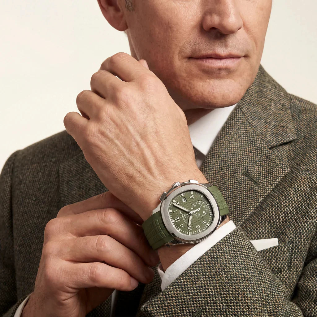 PP Khaki Green Dial Stainless Steel Watch