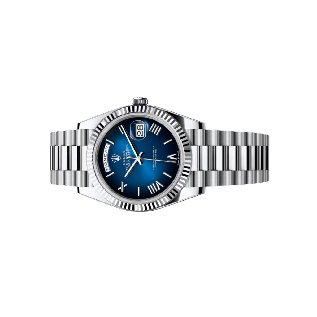 President Day-Date Blue Dial Platinum Watch