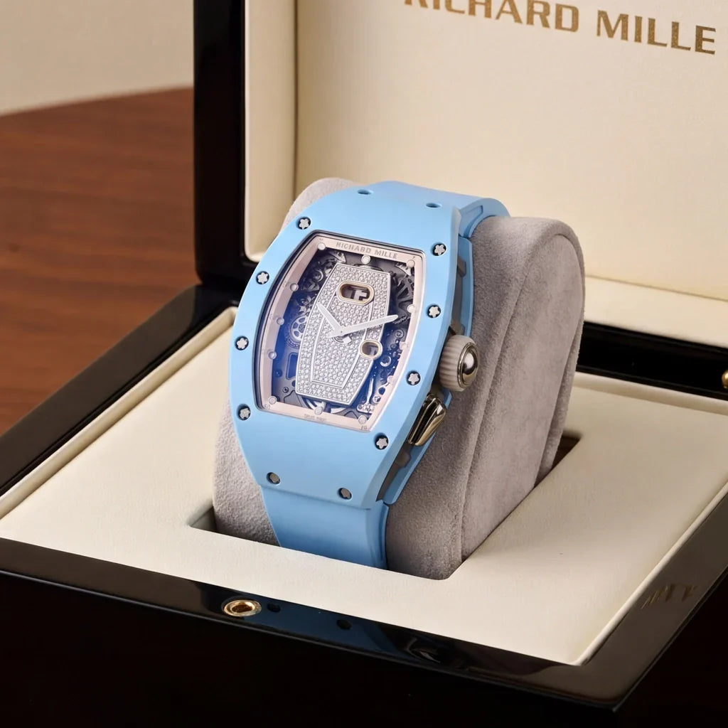RM Baby Blue Stone Set Dial Watch