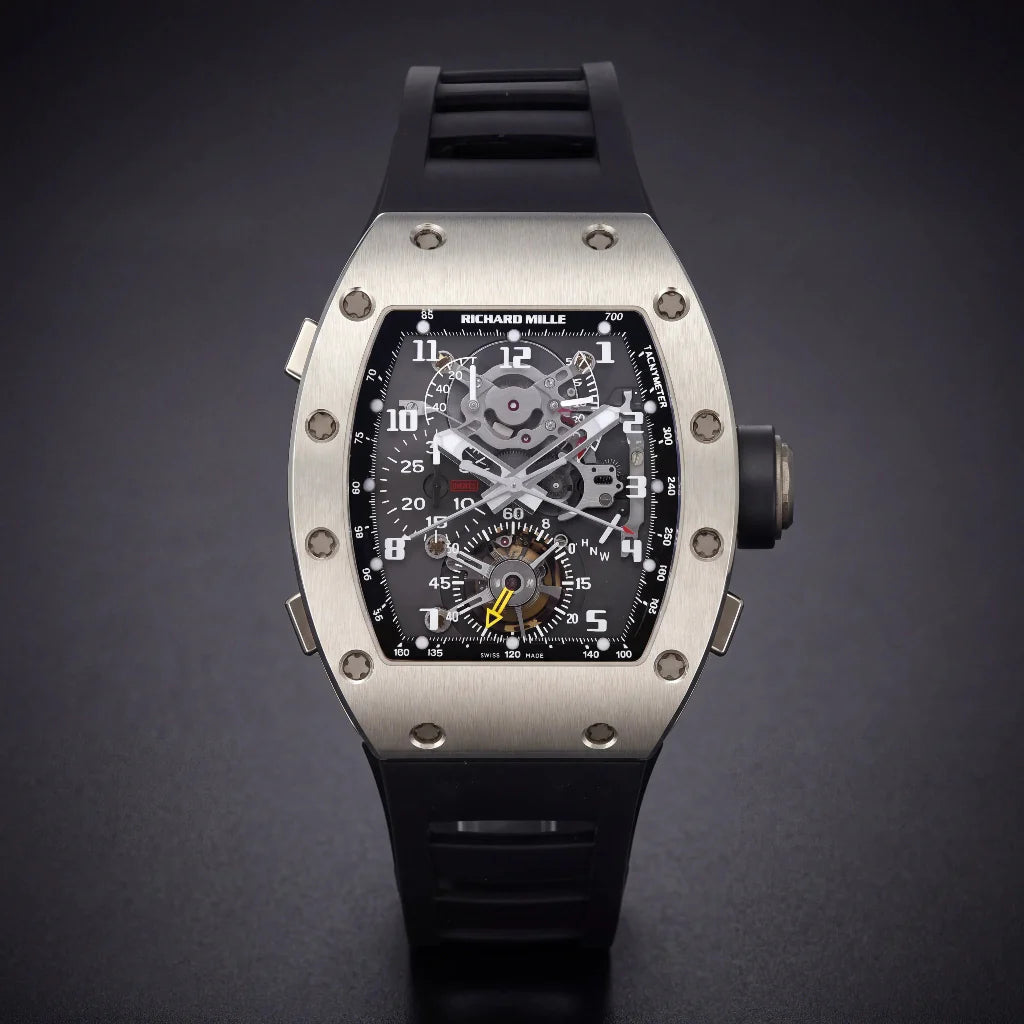 RM Black Open Dial Watch