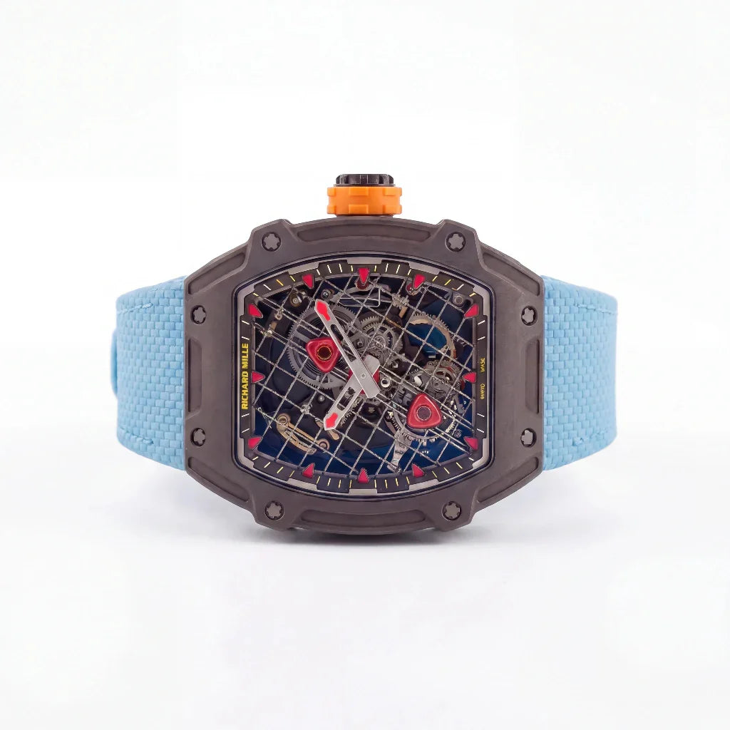 RM Brown Grid Dial Watch