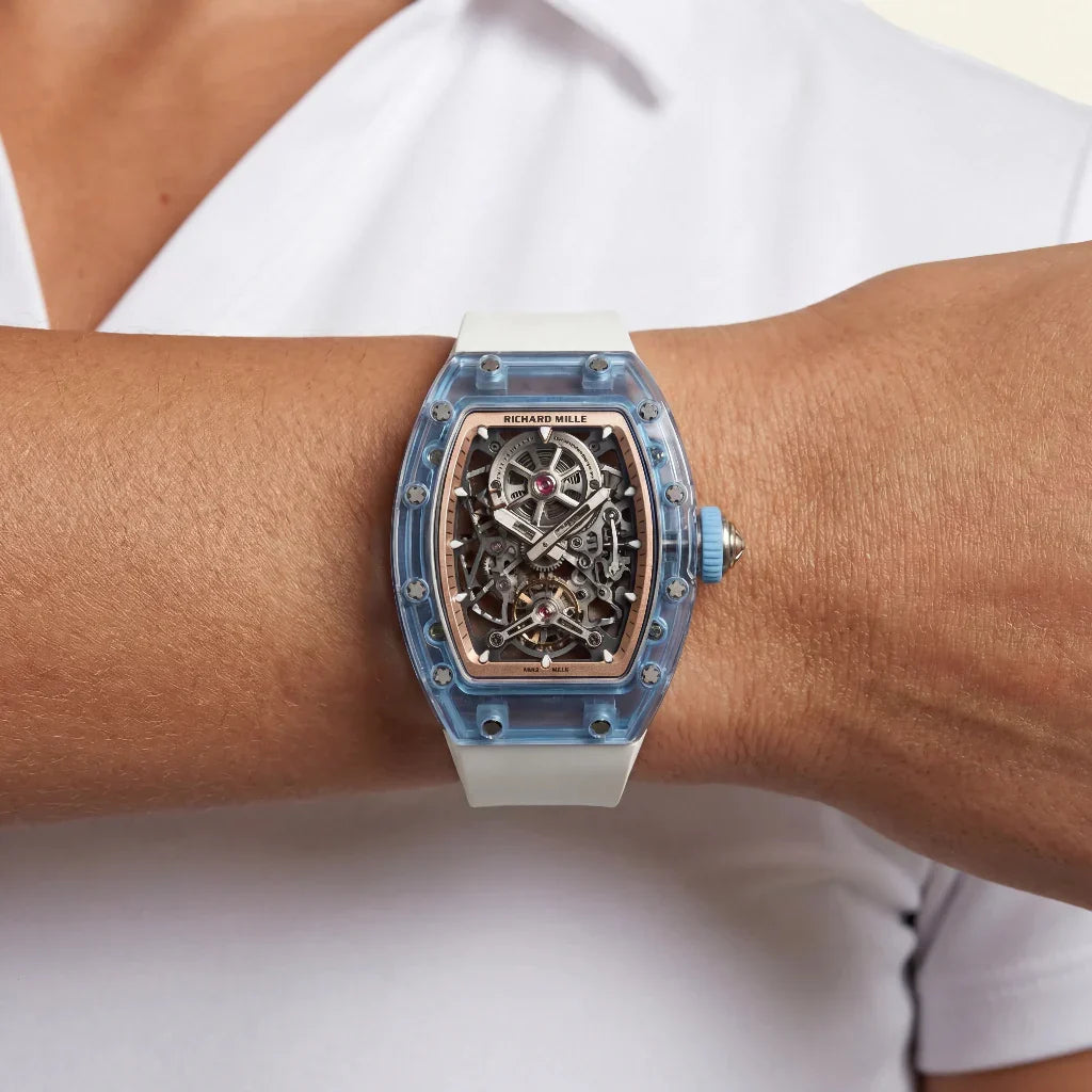 RM Clear Blue Skeleton Watch