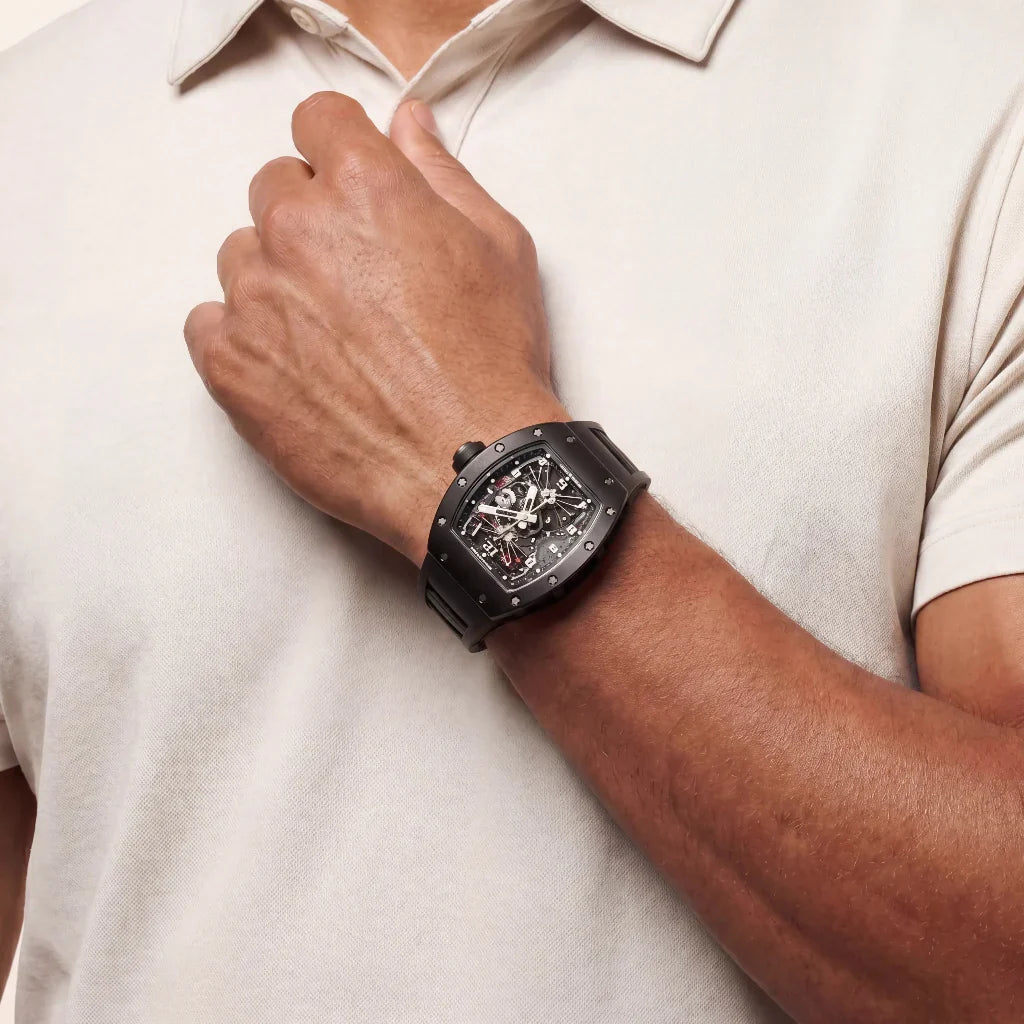 RM Matte Black Architectural Dial Watch