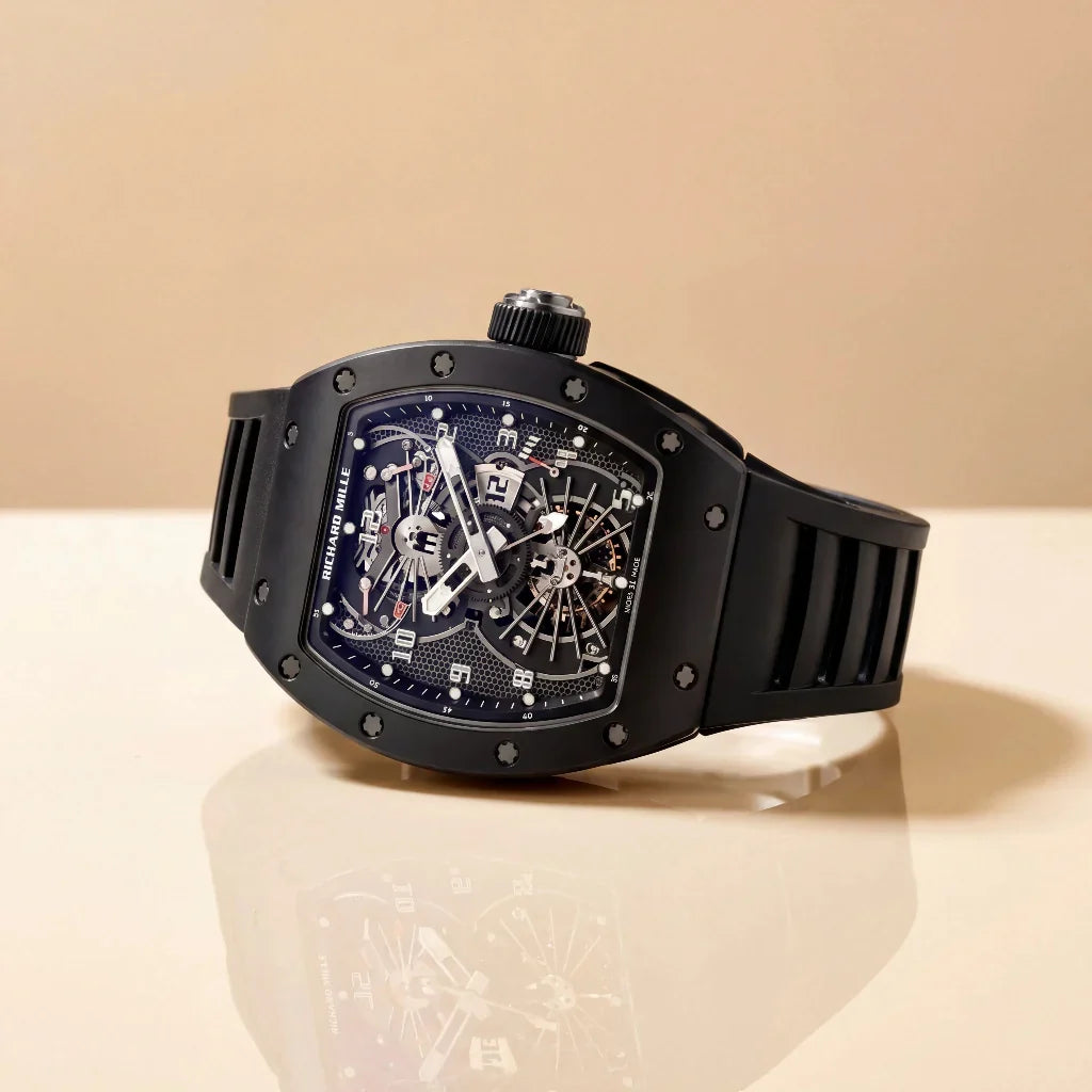 RM Matte Black Architectural Dial Watch
