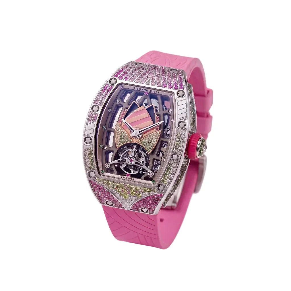 RM Pink Multicolor Stone Set Watch