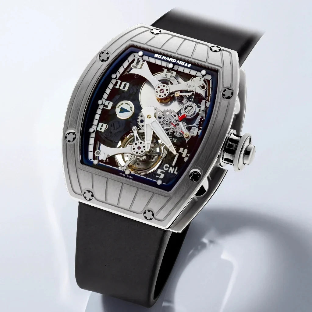 RM Silver Open Mechanism Watch