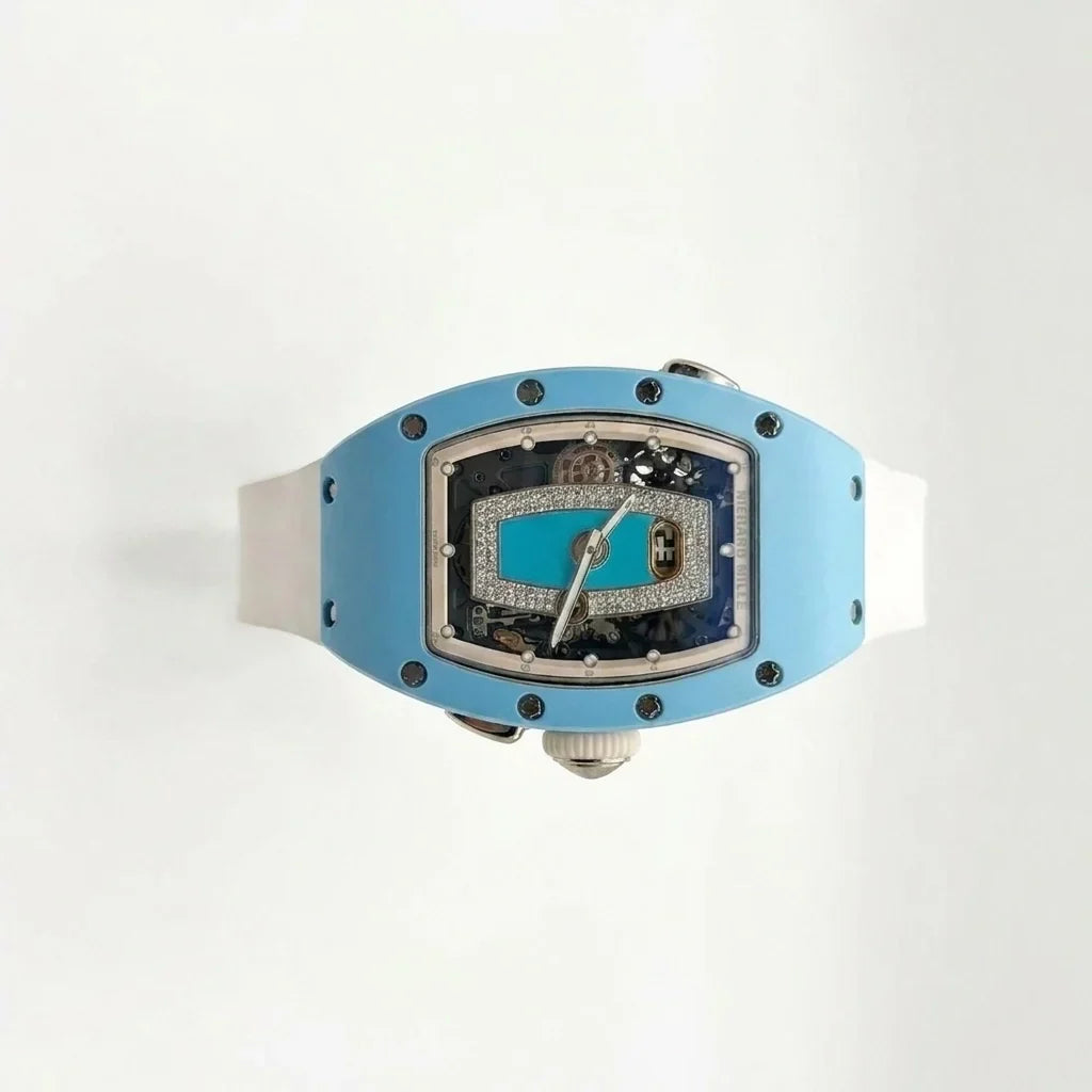RM Sky Blue Stone Framed Watch