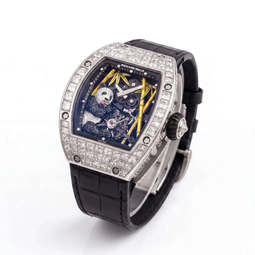 RM Stone Set Panda Motif Watch