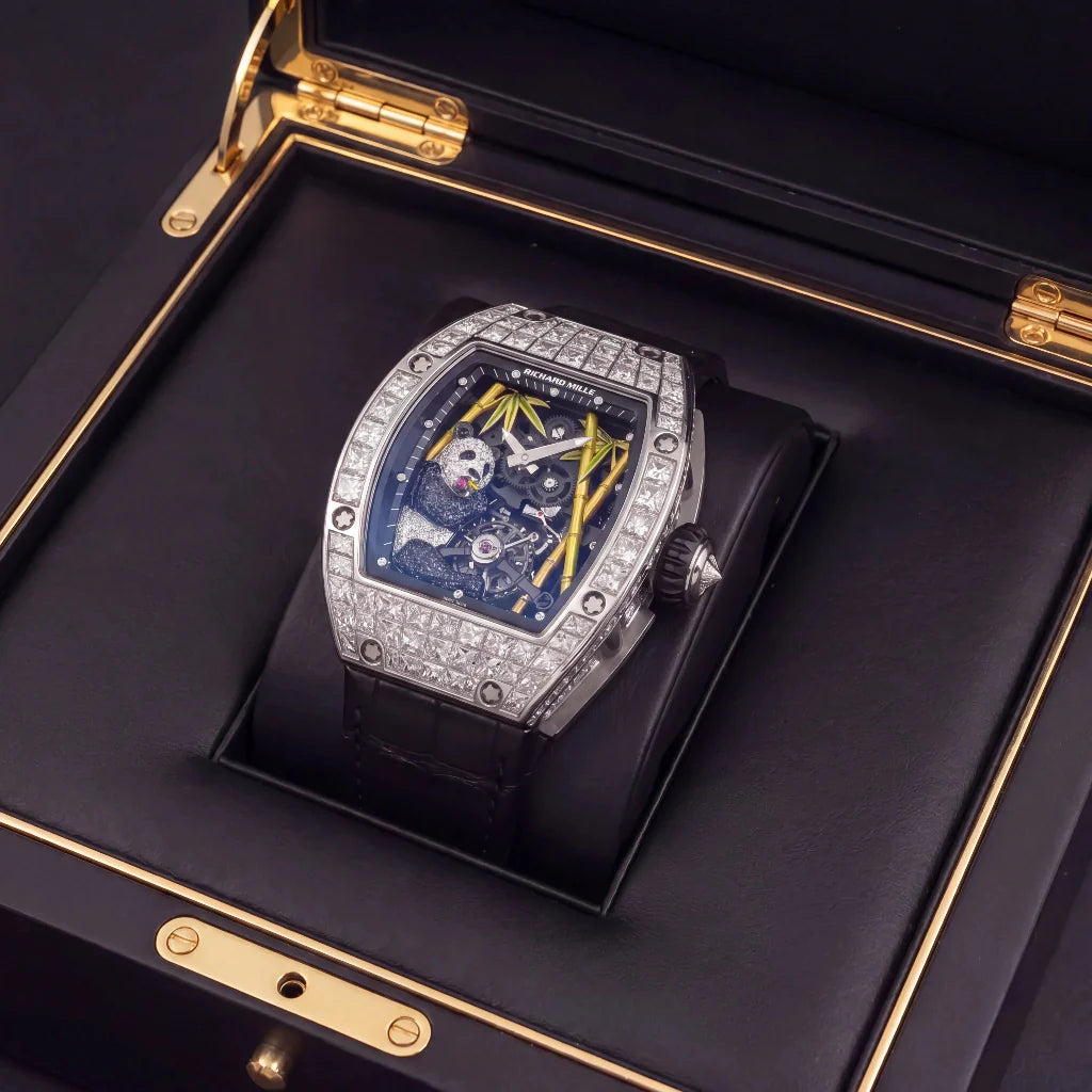 RM Stone Set Panda Motif Watch