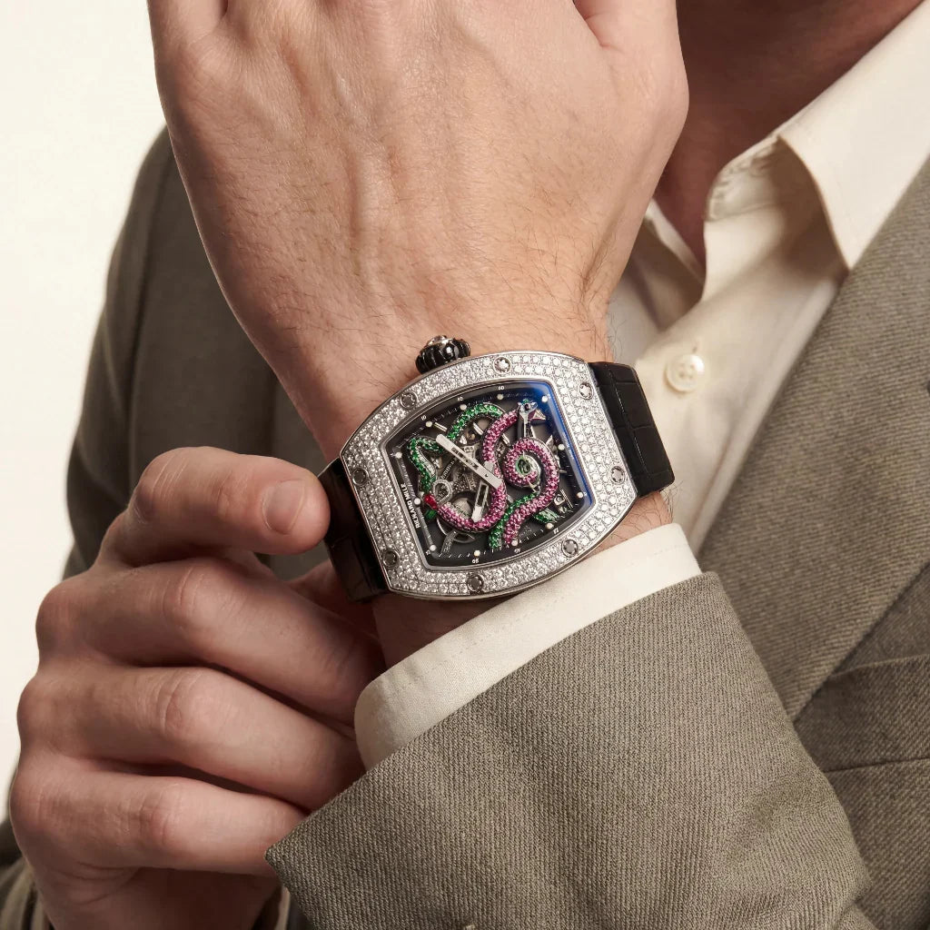 RM Stone Set Serpent Motif Watch
