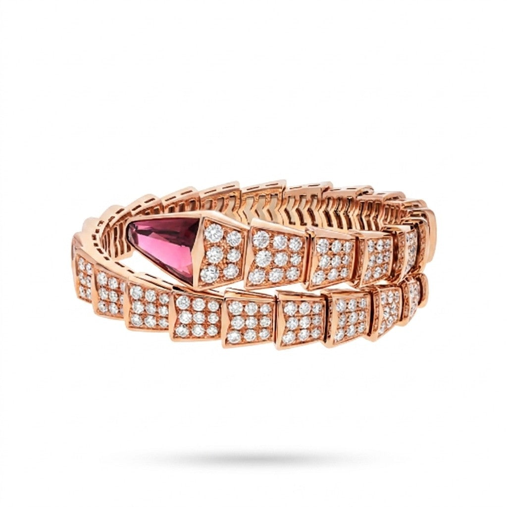 Serpenti Viper Pink Accent Scale Bracelet