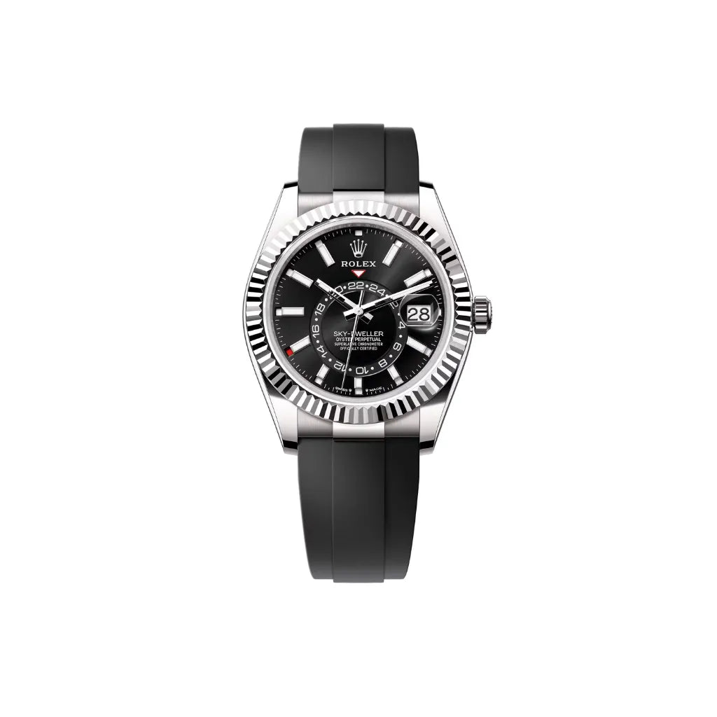 Sky-Dweller Black Dial Oysterflex Men's Watch