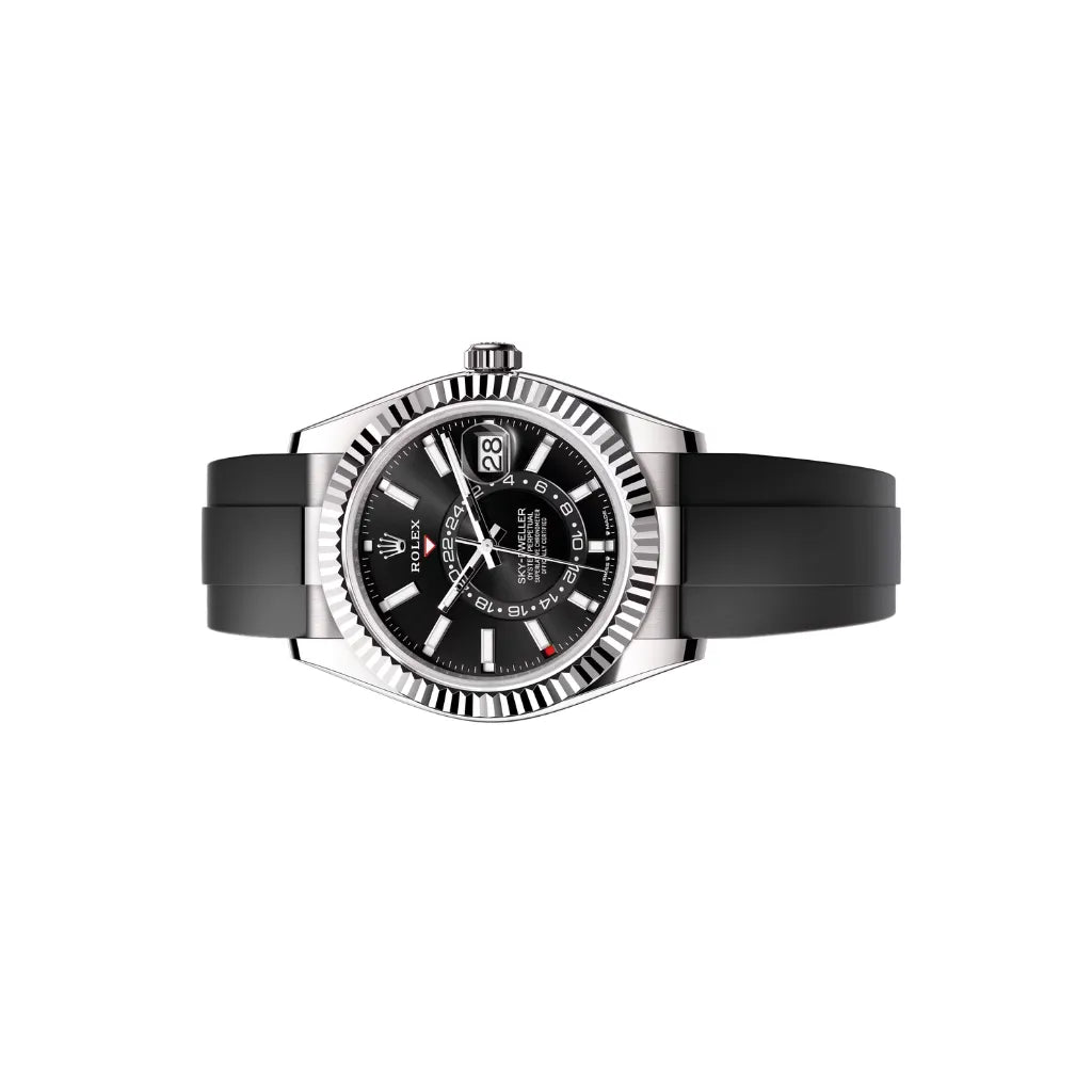Sky-Dweller Black Dial Oysterflex Men's Watch