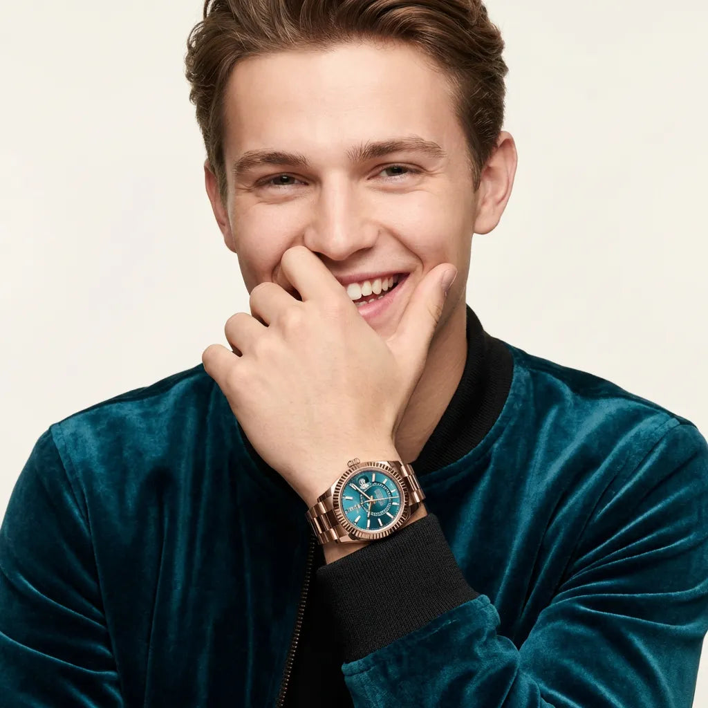 Sky Dweller Blue-Green Dial Oyster Men's Watch